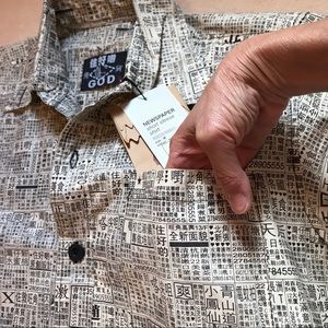 UNIQUE 📰Newspaper Ads Pattern Short-Sleeve Shirt
